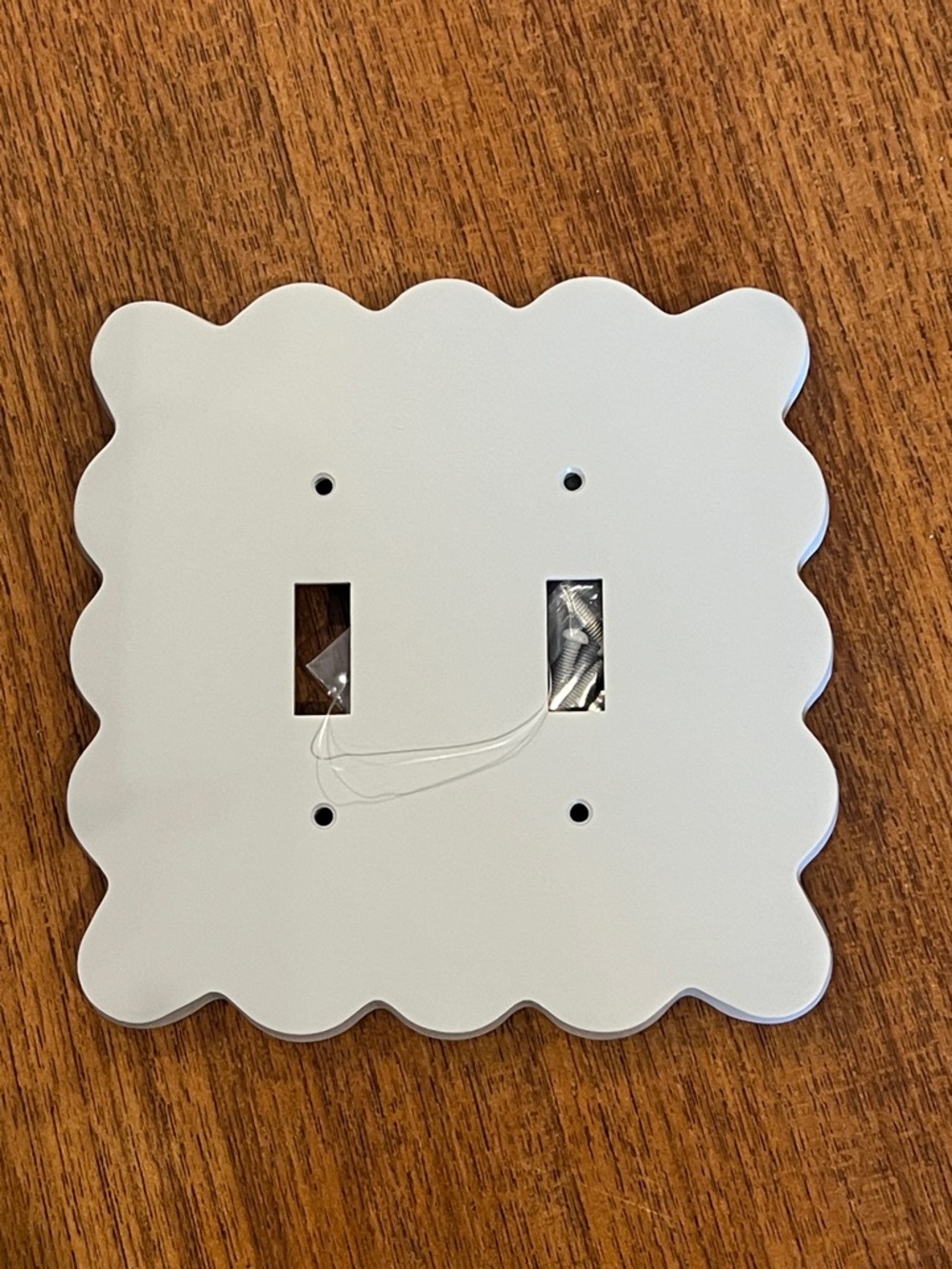 Anthropologie Silver Wiggle Double Toggle Cover Plate